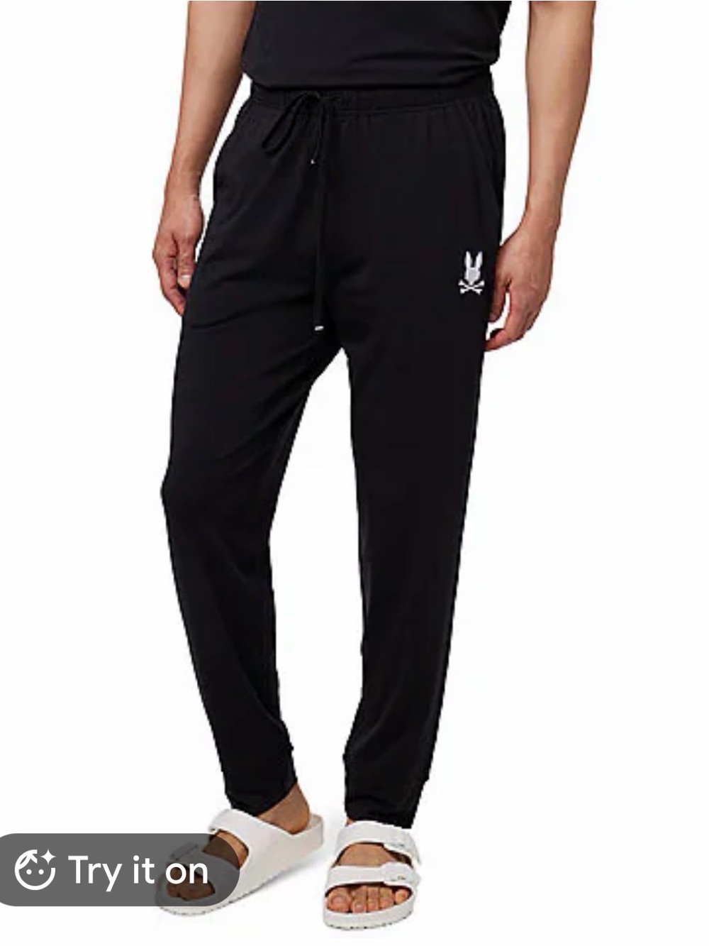 Psycho Bunny Black Relaxed Drawstring Jogger Pants size XL